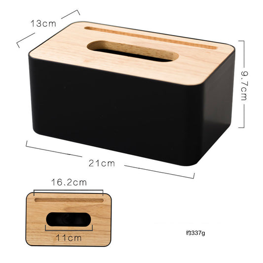 Solid wood cover paper box